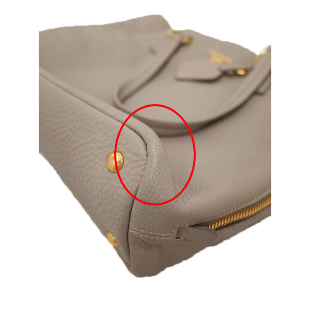 Prada Vitello Daino Tote Bag Gray leather - Picture 9 of 9